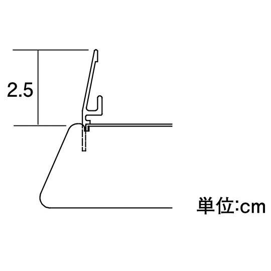 スライドレールA 間口90cm 中日販売 543-38 (63-2870-93)