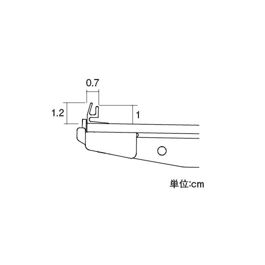 スライドレールB 間口75cm 中日販売 543-98 (63-2870-98)