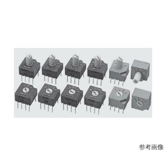 ロータリセレクタスイッチ DIP型 2回路3接点 上部設定 つまみ付き ノンショーティング 回路OF...