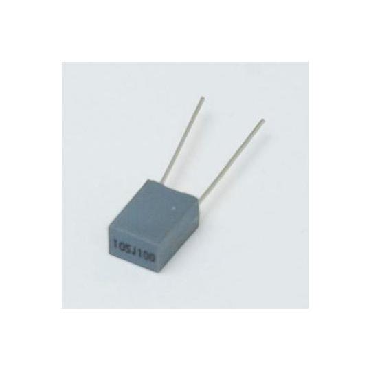 メタライズドポリエステルフィルムコンデンサー プラスチック容器 100V 0.1μF CL21XB-...