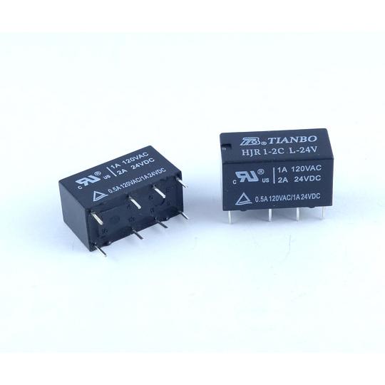 24V小型リレー 接点容量：2A GB GB-RLY-2C24V (63-3126-36)