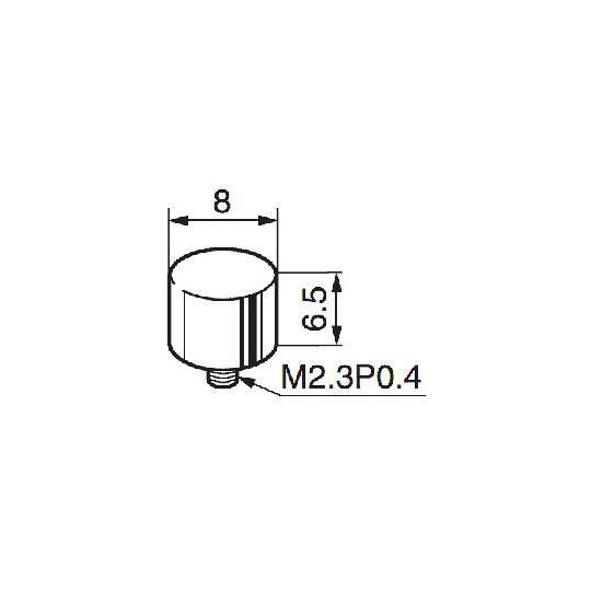 NKKスイッチズ M6ブッシング用Φ8丸ボタン 赤 AT-413-R (63-3148-66)