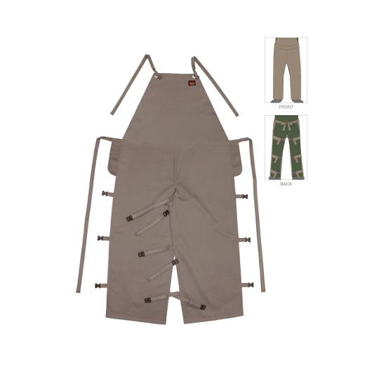 Armatex R グレー防炎胸付前掛け ローハイド型 日光物産 AX1203 (63-3310-8...