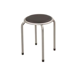 パイプ丸イス シルバー/ブラック 山善 YAMAZEN YZX-01 SB (63-3969-06