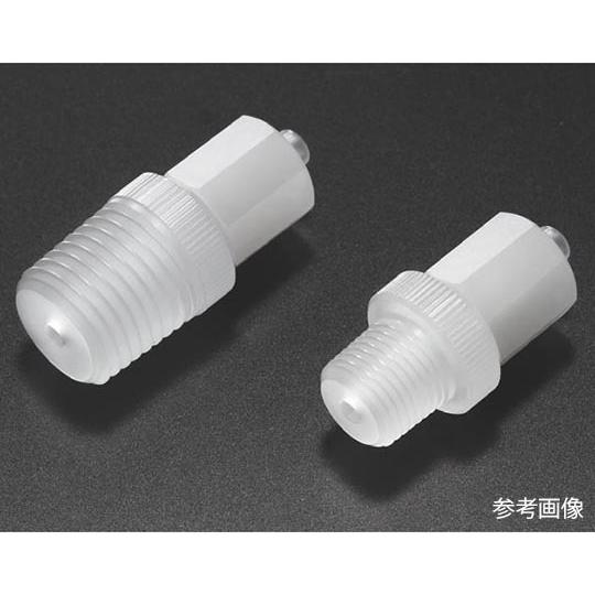 PCTFE オス・ルアーロック継手 R1/4 フロンケミカル NR0302-002 (63-4154...