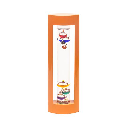 ガリレオ温度計 木枠オレンジ28 アイシー  (63-4216-72)