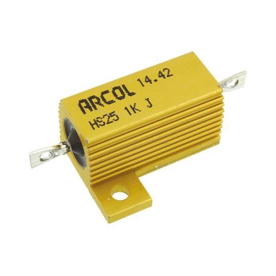 大電力用 メタルクラッド抵抗器 25W 1kΩ ±5％ Arcol HS25 1K J (63-45...