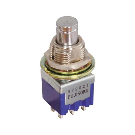 プッシュボタンスイッチ DPDT 6 A @ 125 V ac オルタネート On-On