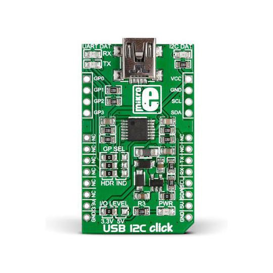 インターフェイス開発キット USB 12C click USB-I2C USB-UART 開発ボード...