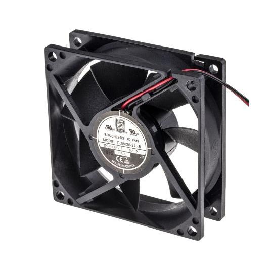 軸流ファン 電源電圧 24 V dc 80ｘ80ｘ25mm DC OD8025シリーズ 角型 RS ...