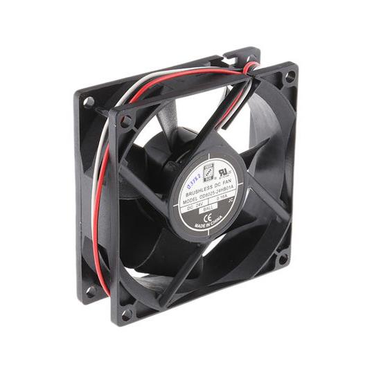 軸流ファン 電源電圧 24 V dc 80ｘ80ｘ25mm DC OD8025シリーズ 角型 RS ...