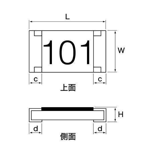 進工業 薄膜チップ抵抗器 RG2012P-101-B-T1 (63-4907-67)