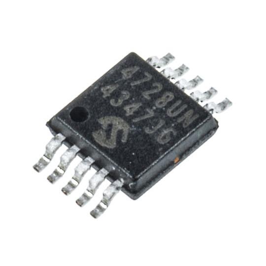 クワッド 12ビット DAコンバータ I2C 10ピン MSOP Microchip MCP4728...