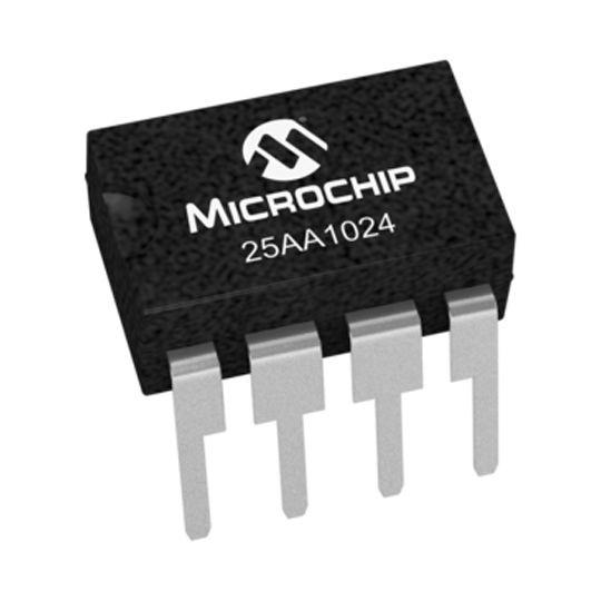Microchip シリアルEEPROMメモリ 1Mbit 25AA1024-I/P (63-496...