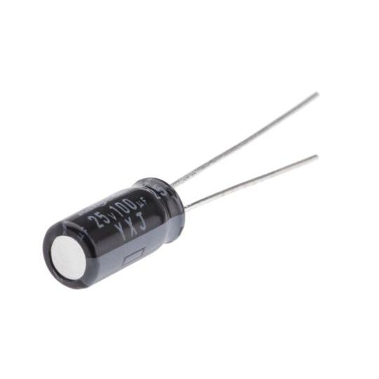 アルミ電解コンデンサ 100μF 25V dc 1袋 25個入 Ruby-con 25YXJ100M...