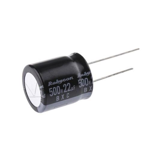 アルミ電解コンデンサ 22μF 500V dc Ruby-con 500BXC22MEFC18X20...