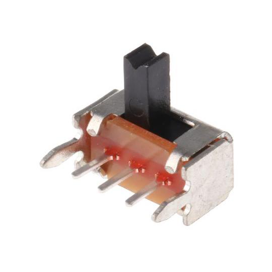スライドスイッチ 単極双投 SPDT 100 mA @ 12 V dc C＆K OS102011MA...