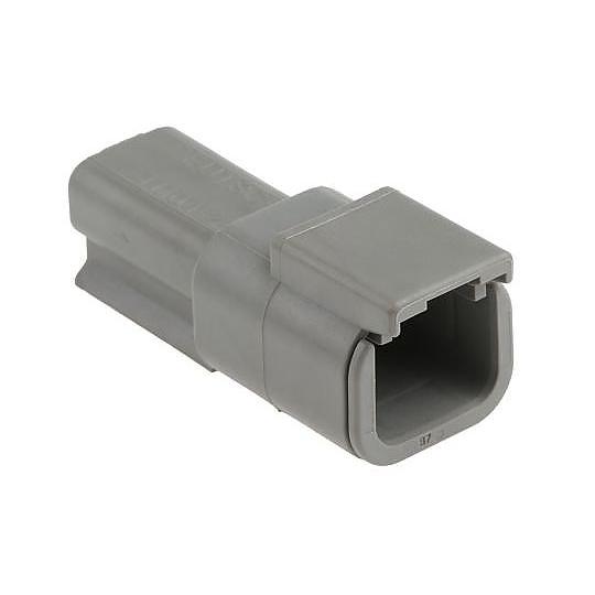 自動車用コネクタ 2極 メス 7.5A グレー DTMシリーズ Deutsch DTM04-2P (...