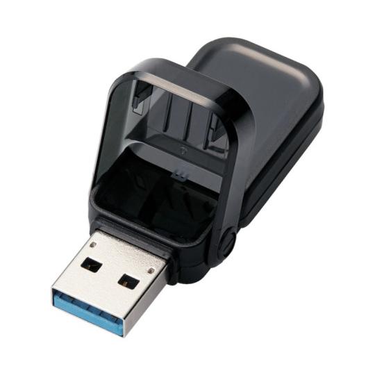 エレコム フリップキャップ式USBメモリ 32GB ブラック MF-FCU3032GBK (63-5...