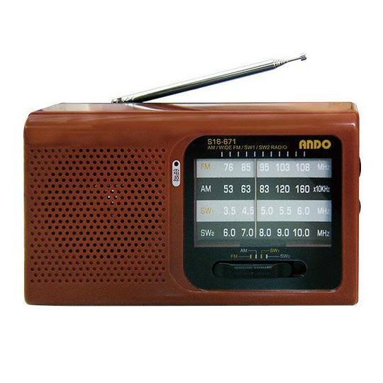アンドーインターナショナル 短波も聞けるホームラジオ S16-671 (63-6511-58)