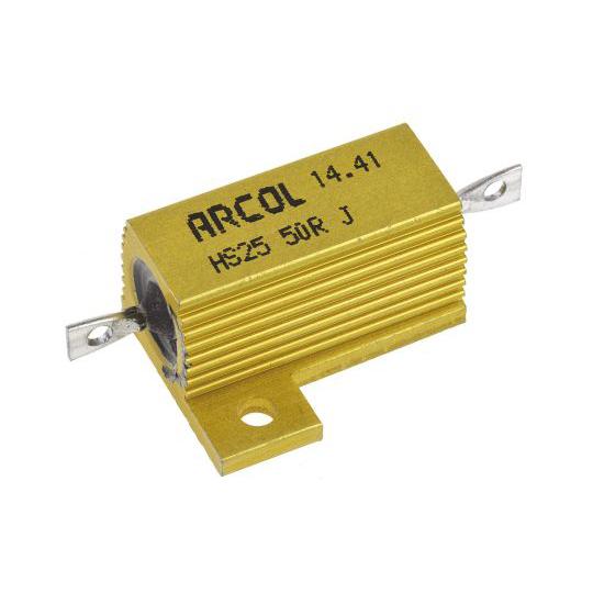 Arcol 大電力用メタルクラッド抵抗器25W50Ω±5％ HS25 50R J (63-6564-...