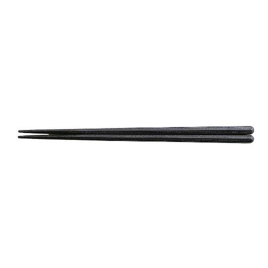 SPS樹脂箸 六角木目 22.2cm 黒 442330 (63-7183-58)