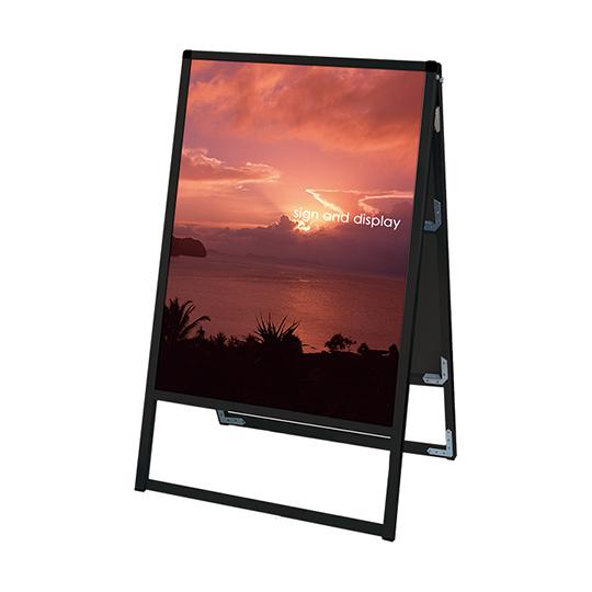 ブラックバリウススタンド看板 アルミ複合板タイプ 600×900 両面 常磐精工 BVASKAP-6...