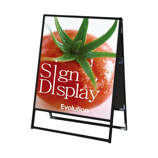 ブラックバリウススタンド看板 アルミ複合板タイプ 900×1200 両面 常磐精工 BVASKAP-...