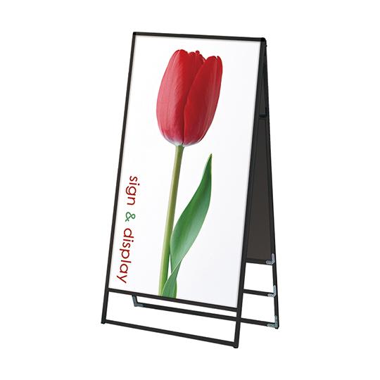 ブラックバリウススタンド看板 アルミ複合板タイプ 900×1800 両面 常磐精工 BVASKAP-...