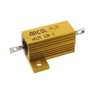 大電力用,メタルクラッド抵抗器,25W,33Ω,±5％ 1袋 25個入 Arcol HS25 33R J (63-8303-07)
