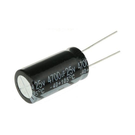 電解コンデンサ 4700μF 25V dc 1袋 5個入 RS Pro 711-1198 (64-0...