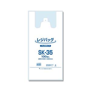 シモジマ レジ袋 レジバッグ SK-35 100枚 006903502 (64-0935-80)の商品画像
