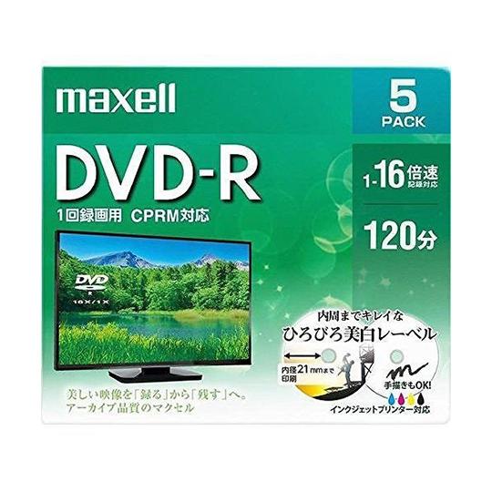 録画用DVD-R 120分 ホワイト 5P 1個 5枚入 マクセル DRD120WPE.5S (64...
