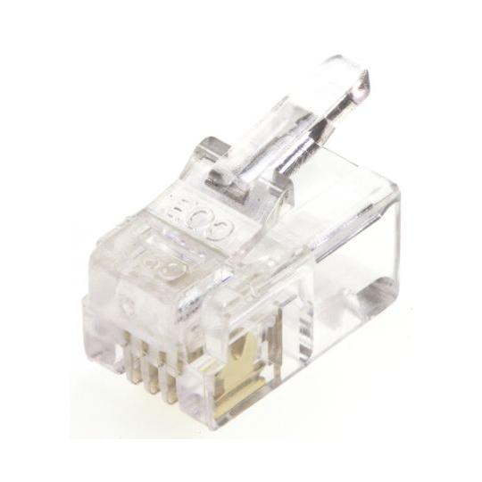 RJ10 モジュラーコネクタ 4P4C オス 1袋 5個入 MH Connectors MHRJ11...