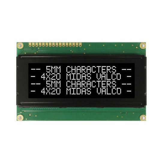 PoEスイッチHAT Raspberry Pi用 透過型 英数字 黒 4列20文字x20 char ...