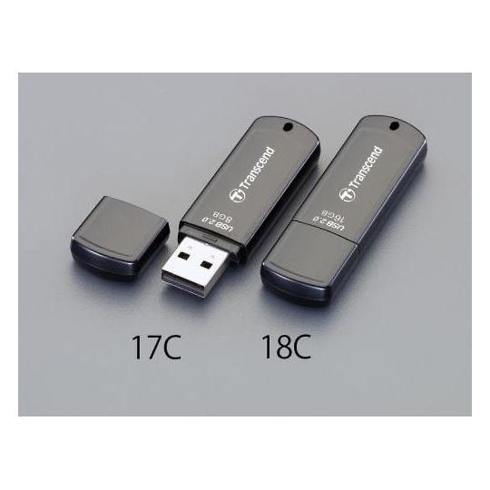 16GB ＵＳＢフラッシュメモリー エスコ EA759GV-18C (64-2261-03)