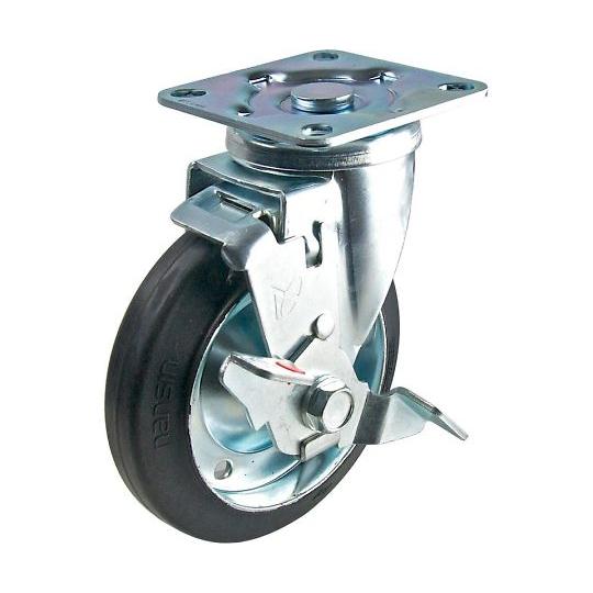 汎用キャスター 黒 ナンシン STC-125CNC S-2 (64-4284-19)