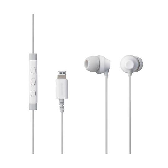 ステレオヘッドホン マイク付 耳栓型 Lightning 10.0mmドライバ FAST MUSIC...