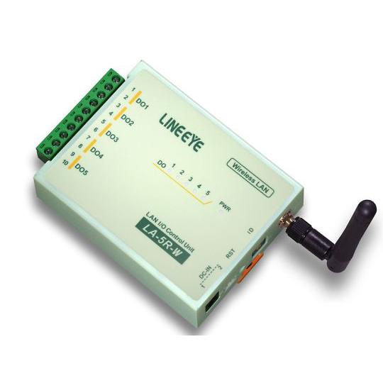 無線LAN接続型デジタルIOユニット リレー接点5出力 ラインアイ LA-5R-W2 (64-507...
