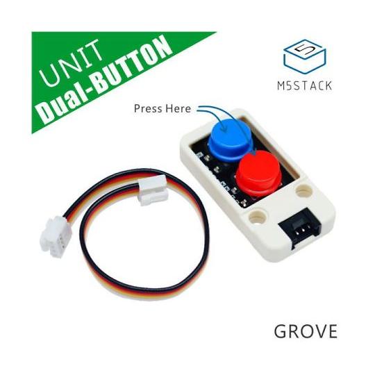 M5Stack用デュアルボタンユニット M5Stack M5STACK-DUALBUTTON-UNI...