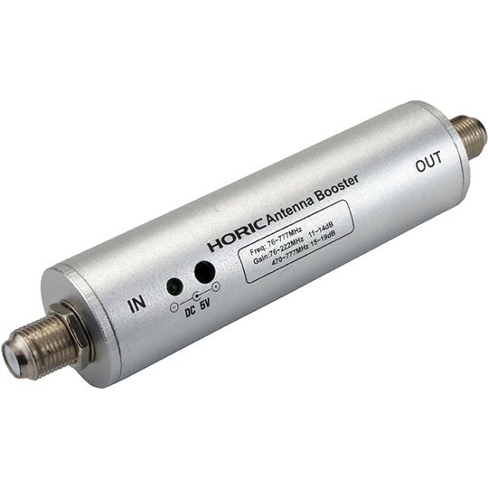 アンテナブースター 室内・地デジ UHF/VHF 専用 中継タイプ ホーリック HAT-ABS024...