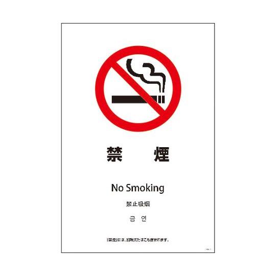 SEB4L-15 600x900 4カ国語 禁煙 グリーンクロス 1146552015 (64-65...