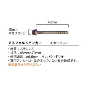 アスファルト用アンカー（HEX）【4個】アスファルトアンカー HEX