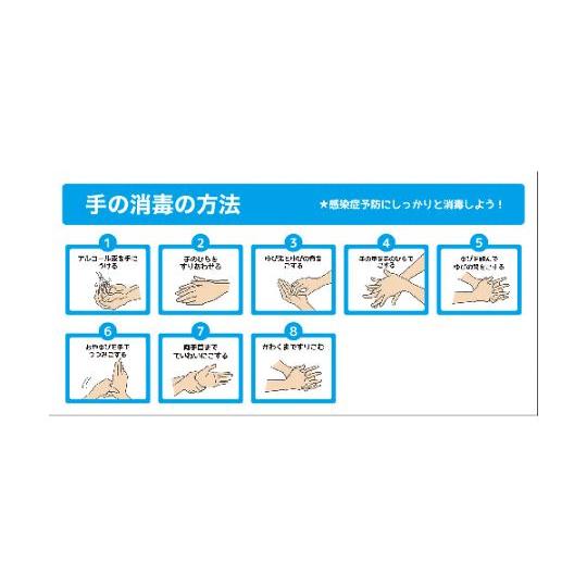 TS-01 手の消毒の方法 ポリセーム 300x600 グリーンクロス 6300004287 (64...