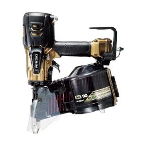 高圧ロール釘打機90mmハイゴールド パワー切替なし 工機ホールディングス NV90HR2-N (64-7056-56)