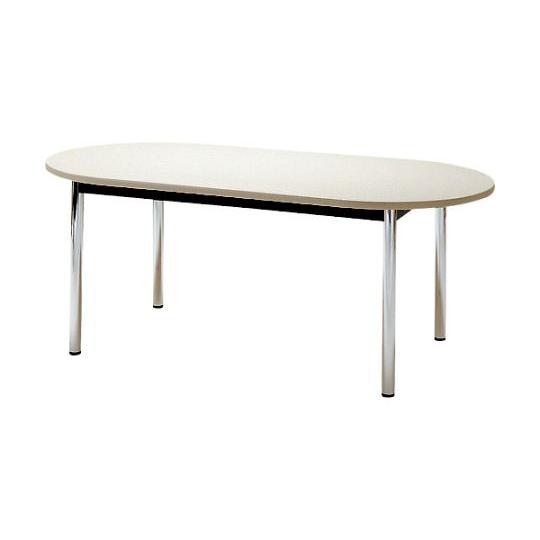 ミーティングテーブル 楕円型 1500×900mm ネオグレー 藤沢工業 TC-1590R NG (...