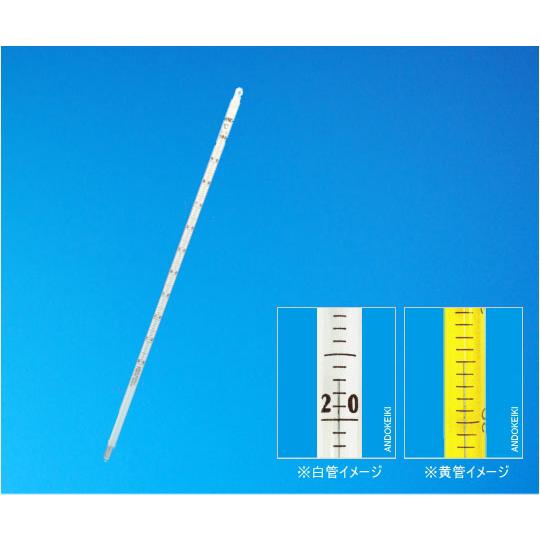 水銀棒状温度計 -20〜100℃ 1℃ 黄 安藤計器製工所 1-28-3 (64-7657-36)