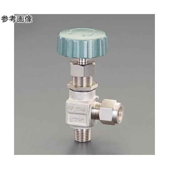 1/4"xR1/4" ニードルバルブ アングル型/ステンレス製 EA470CN-601 (64-78...