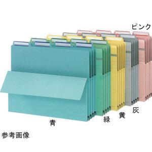 ライオン事務器 4カット持出フォルダ 懸案フォルダー 黄 No.44PF-4P (64-8266-31)の商品画像