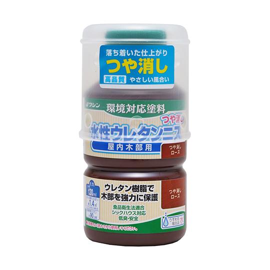 水性ウレタンニス つや消しローズ 130mL 和信ペイント #800336 (64-8285-29)